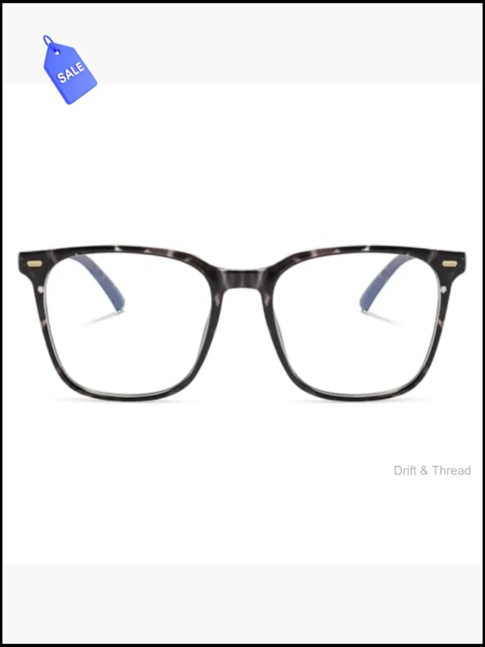 Oversized Square Blue Light Blocking Glasses for Women Men, Anti-Fatigue